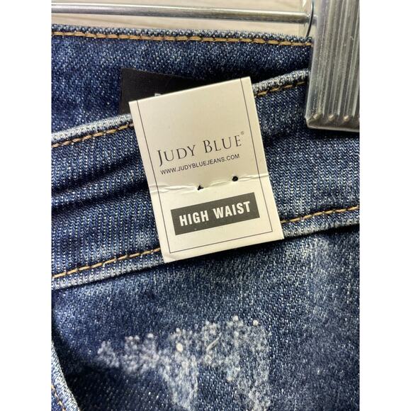 Judy Blue Jeans 26 Womens High Waist Boyfriend Distressed Blue Stretch Denim - Picture 5 of 15